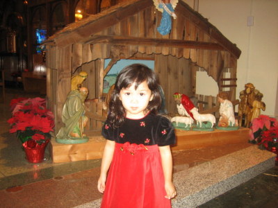 A manger on church